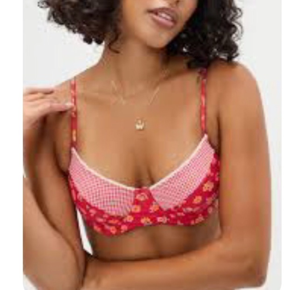 frankie’s bikinis autumn flower bikini top sz XS extra small - Picture 2 of 8